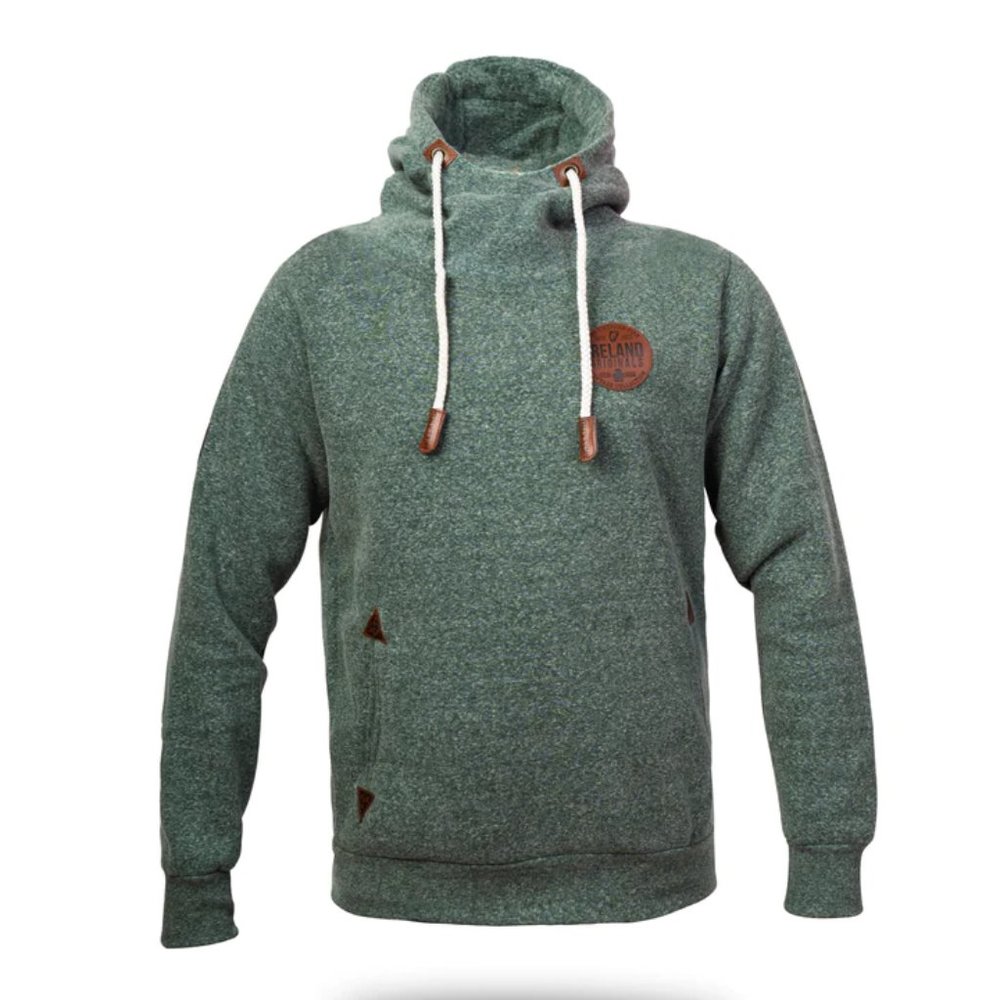 Ireland Leather Patch Green Hoodie Sz S